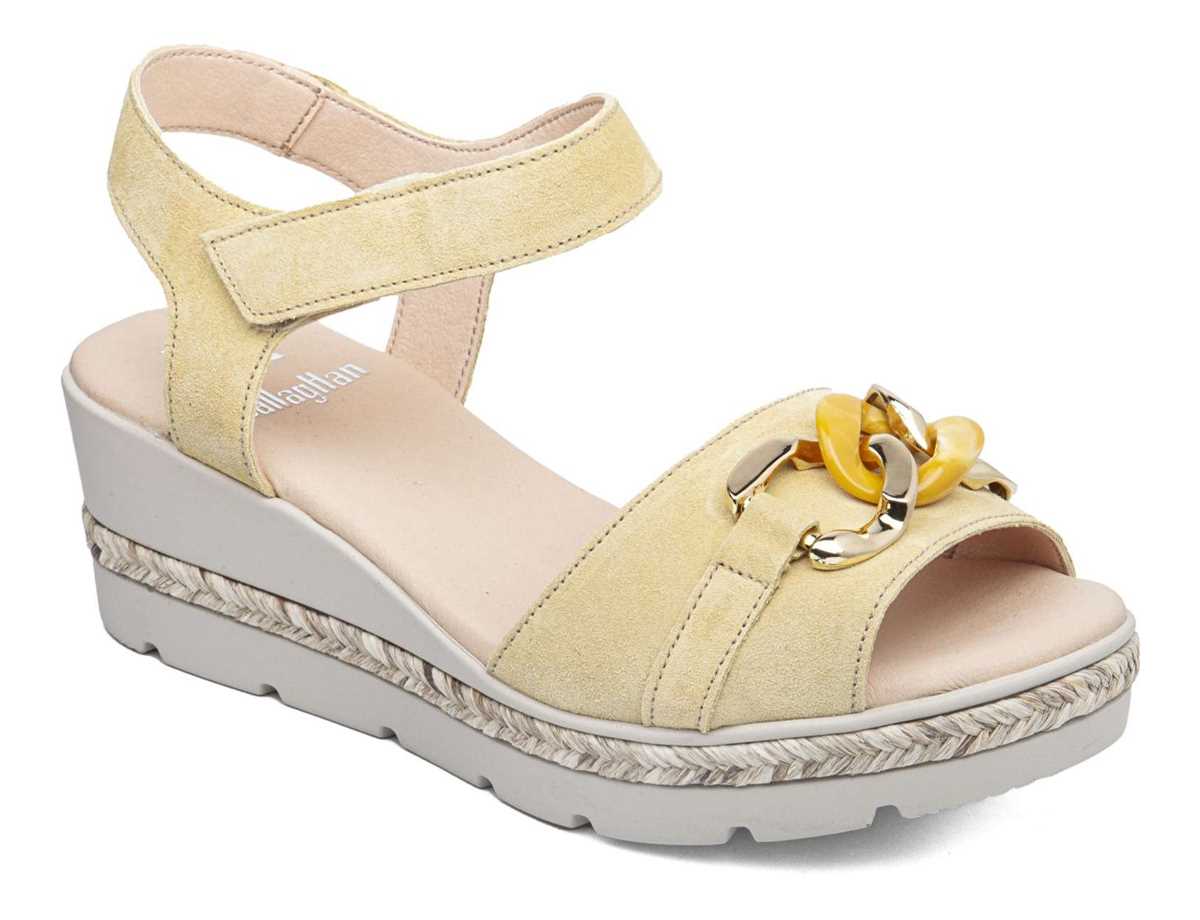 Sandalias Cuña Callaghan 29807 Mara Mujer Amarillo | UBN4559EE