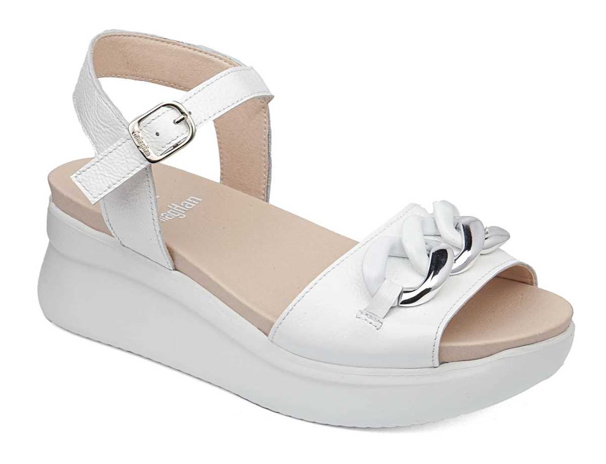 Sandalias Cuña Callaghan 29910 Llana Mujer Blancas | GPQ3953SG