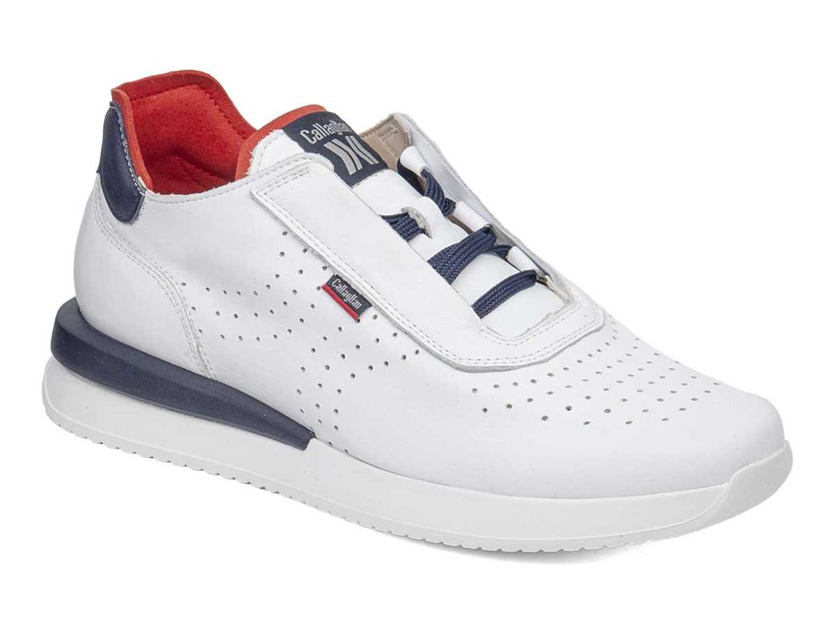 Zapatillas Callaghan 51101 Moses Hombre Blancas Azules Rojas | UHA2397LJ