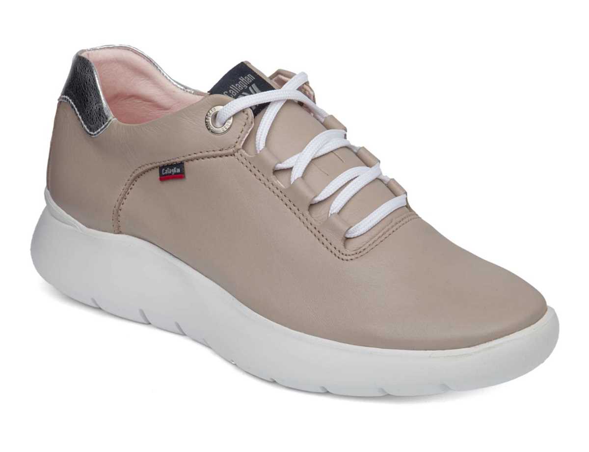 Zapatillas Callaghan 51400 Nube Mujer Beige Rosas Plateadas | EBK8714XS