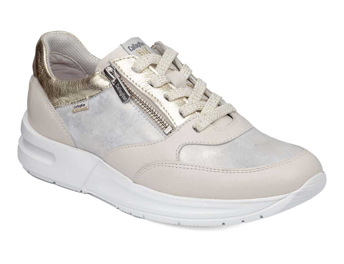 Zapatillas Callaghan 92121 Dorcas S.I.L Mujer Blancas Beige Doradas | QUV5773NW