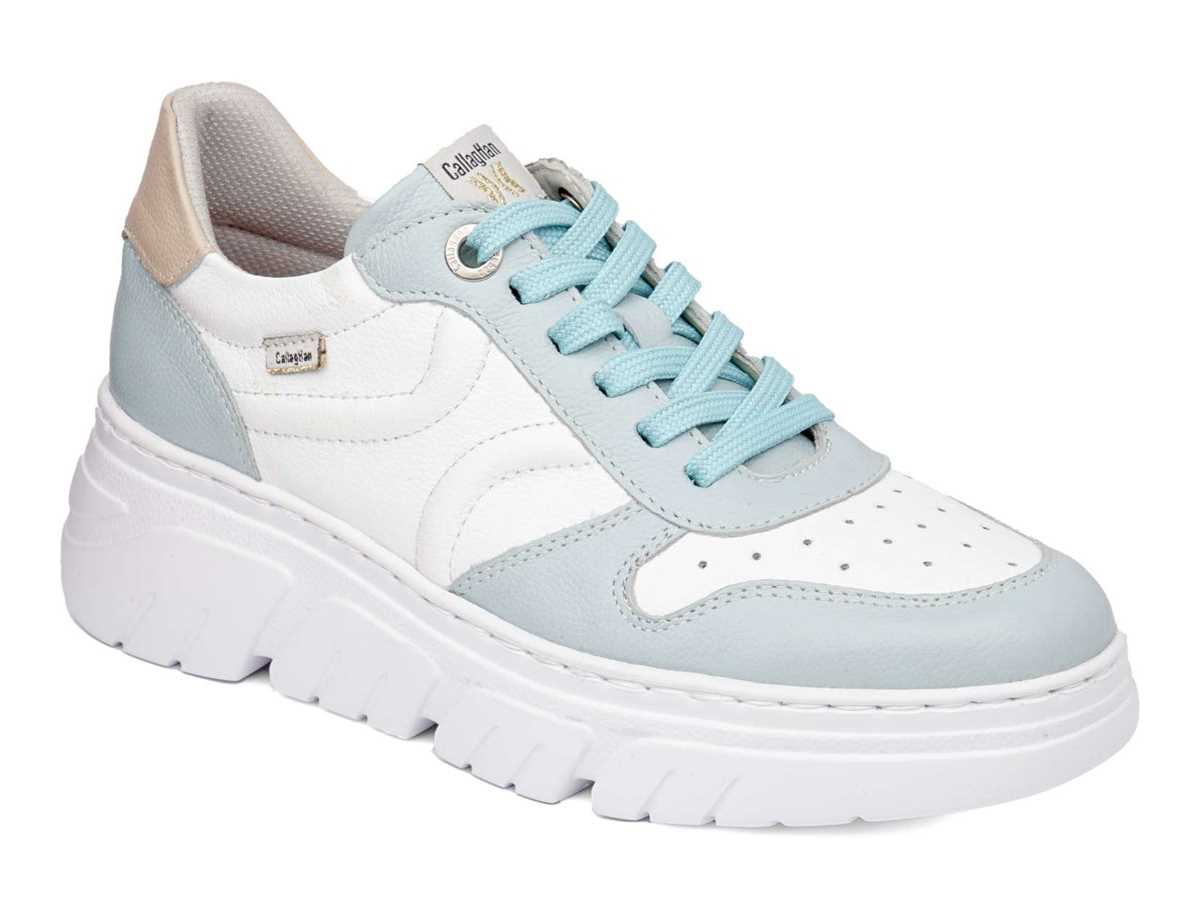 Zapatillas con Plataforma Callaghan 51806 Baccara Mujer Azules Blancas Rosas | OVO376MK