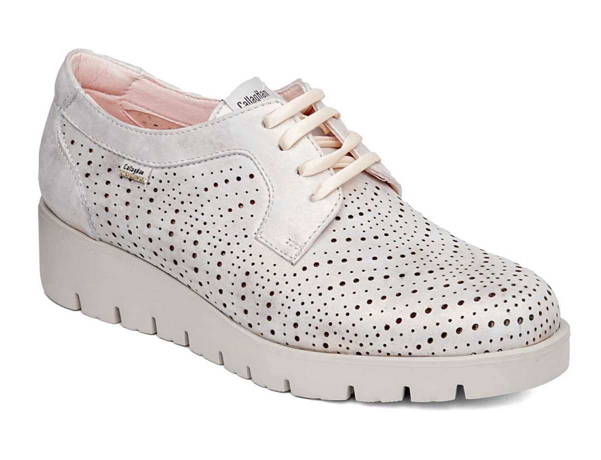 Zapatillas con Plataforma Callaghan 89891 Haman Mujer Beige Rosas | FYJ5283IN