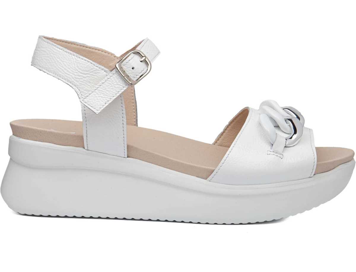 Sandalias Cuña Callaghan 29910 Llana Mujer Blancas | GPQ3953SG