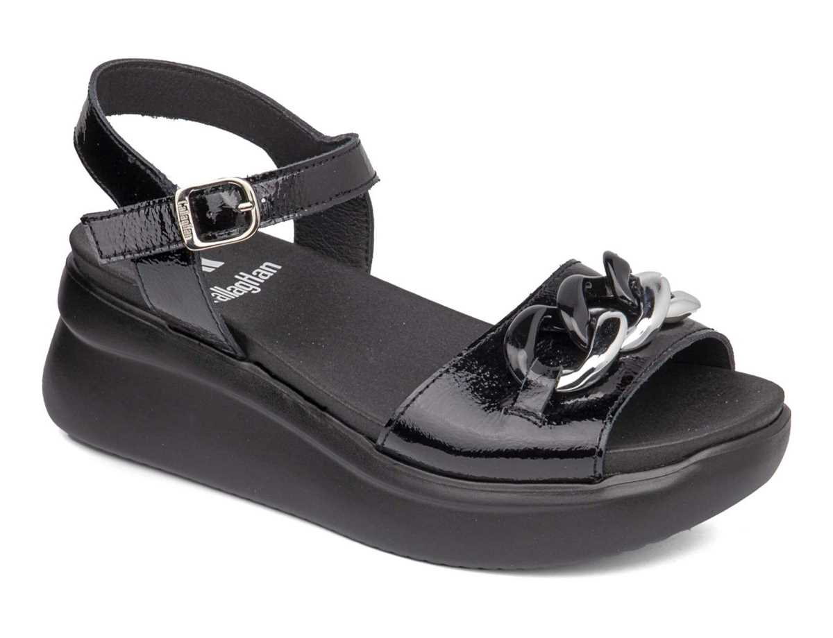 Sandalias Cuña Callaghan 29910 Llana Mujer Negras | LEI5025XT