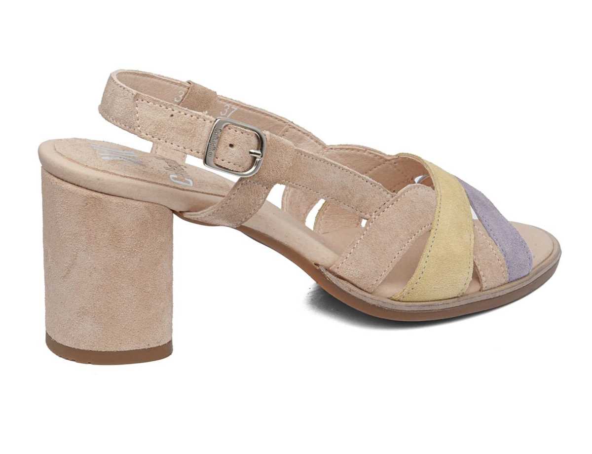 Sandalias Tacones Callaghan 31904 Kanji Mujer Moradas Amarillo Beige | BGU1196DI