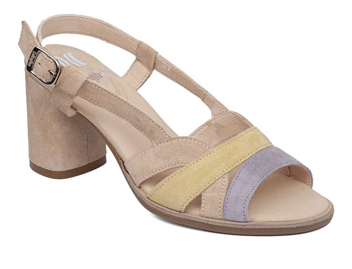 Sandalias Tacones Callaghan 31904 Kanji Mujer Moradas Amarillo Beige | BGU1196DI