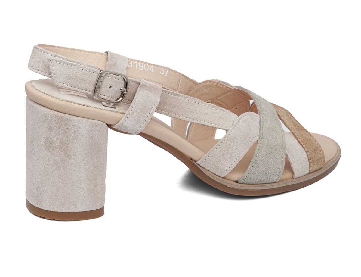 Sandalias Tacones Callaghan 31904 Kanji Mujer Beige Verde Blancas | YHX378NK