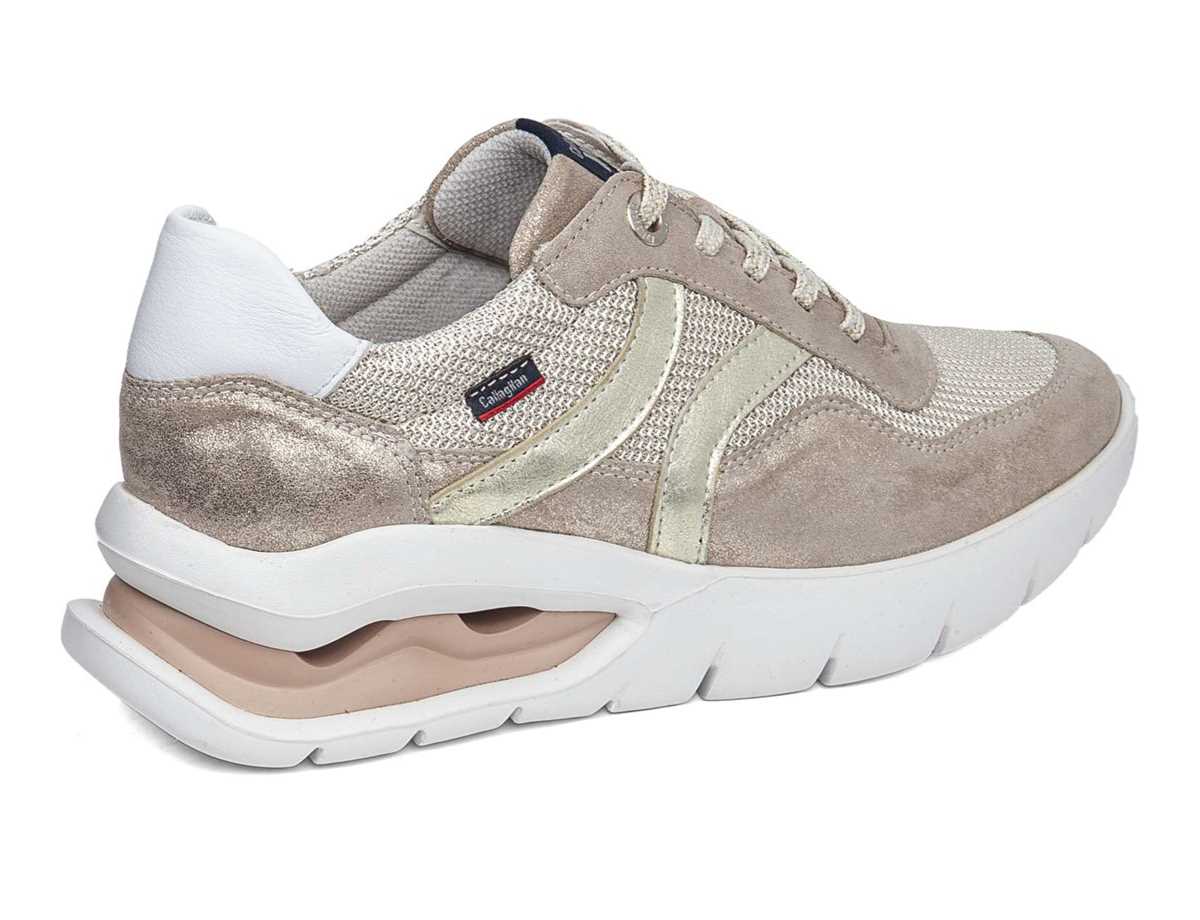 Zapatillas Callaghan 45812 Aria Mujer Blancas Doradas Beige | EYP3493VG