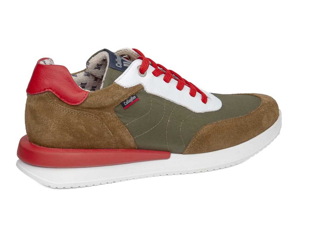 Zapatillas Callaghan 51100 Moses Hombre Verde Marrones Rojas | XIK7973IA