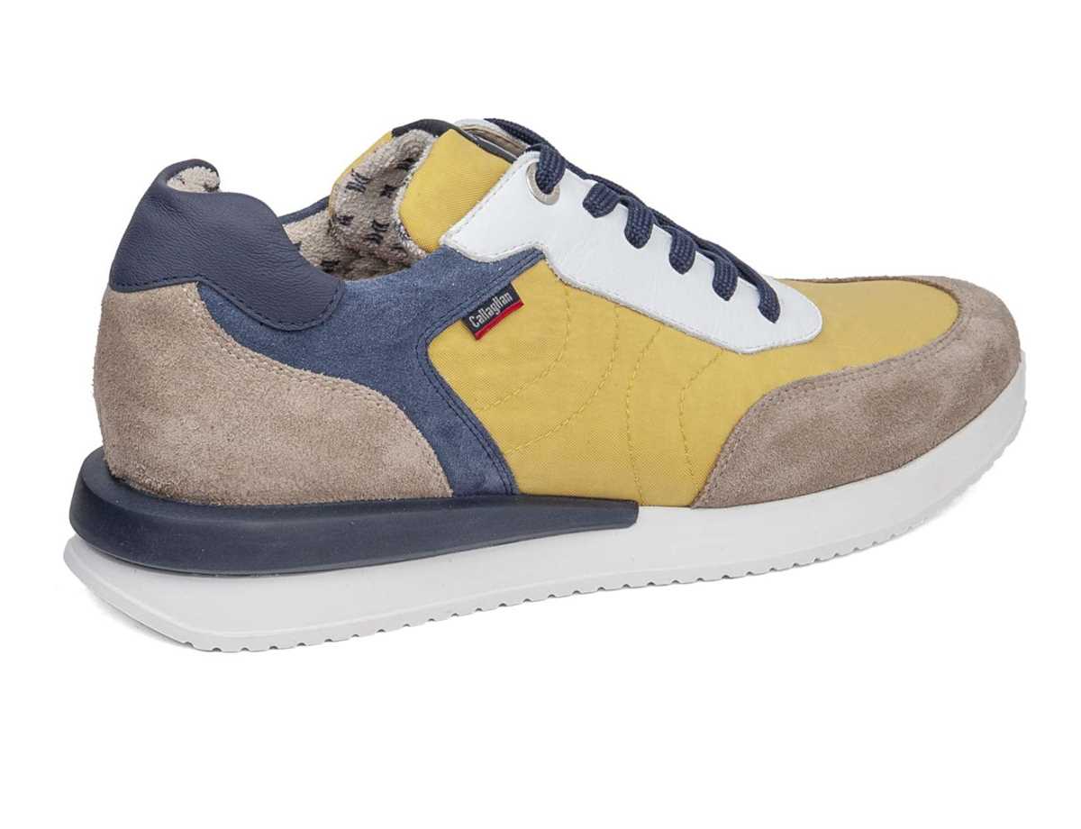 Zapatillas Callaghan 51100 Moses Hombre Beige Amarillo Azules | XKB9374GH