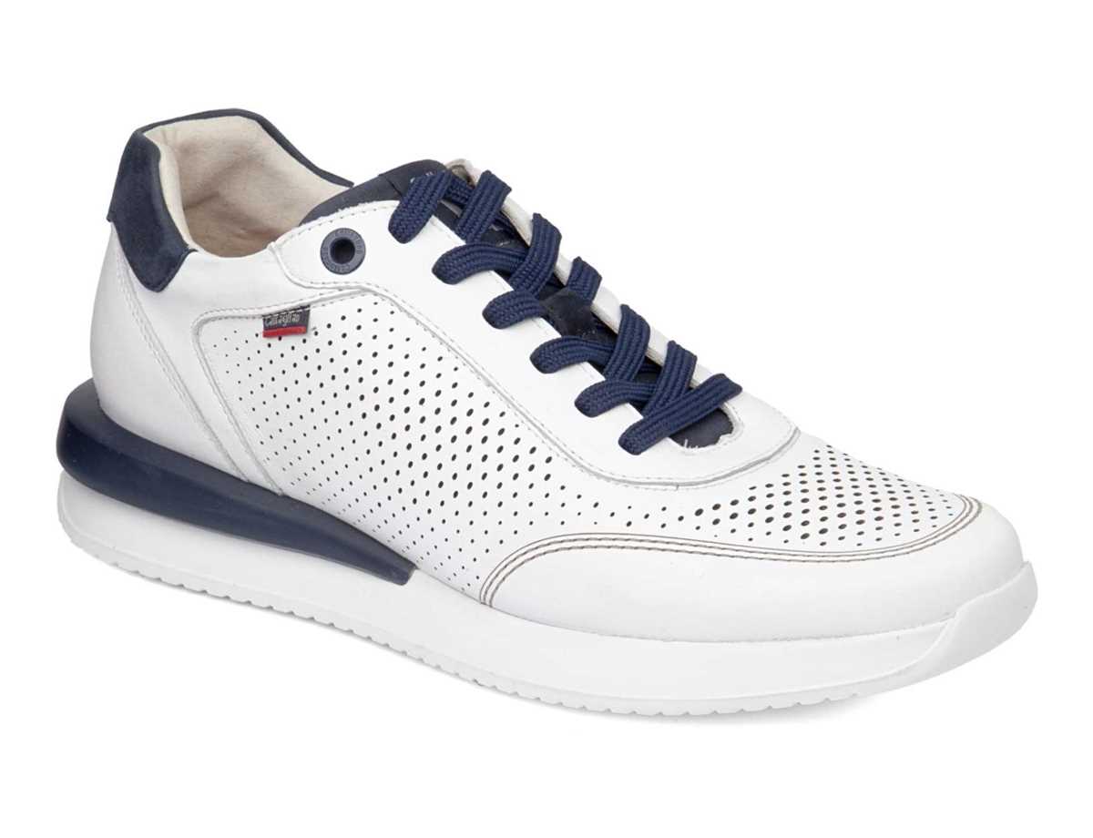 Zapatillas Callaghan 51106 Moses Hombre Blancas Azules | CPY4871WG