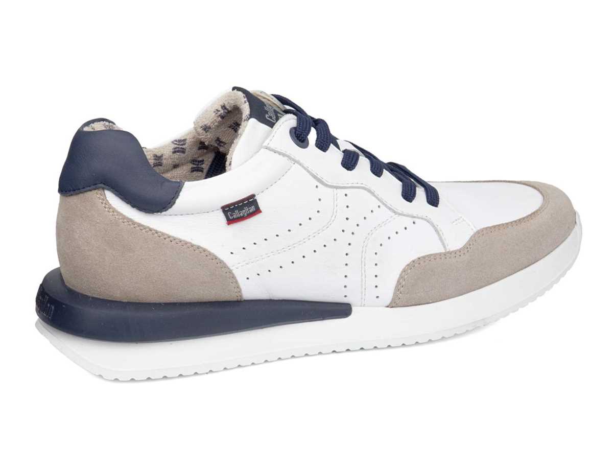 Zapatillas Callaghan 51107 Moses Hombre Blancas Beige Azules | DML7939US