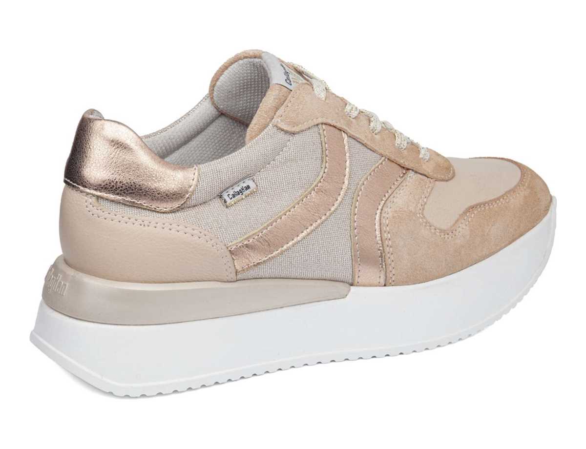 Zapatillas Callaghan 51204 Dina Mujer Rosas Beige Doradas | VXD292XA