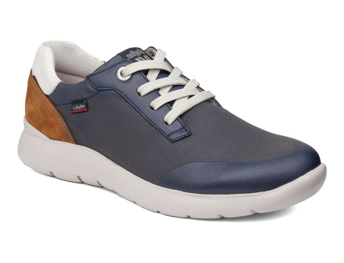 Zapatillas Callaghan 51308 Nuvole Hombre Azules Marrones Blancas | TMI7046TB