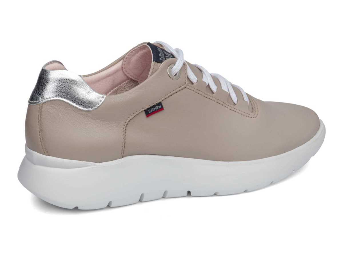 Zapatillas Callaghan 51400 Nube Mujer Beige Rosas Plateadas | EBK8714XS