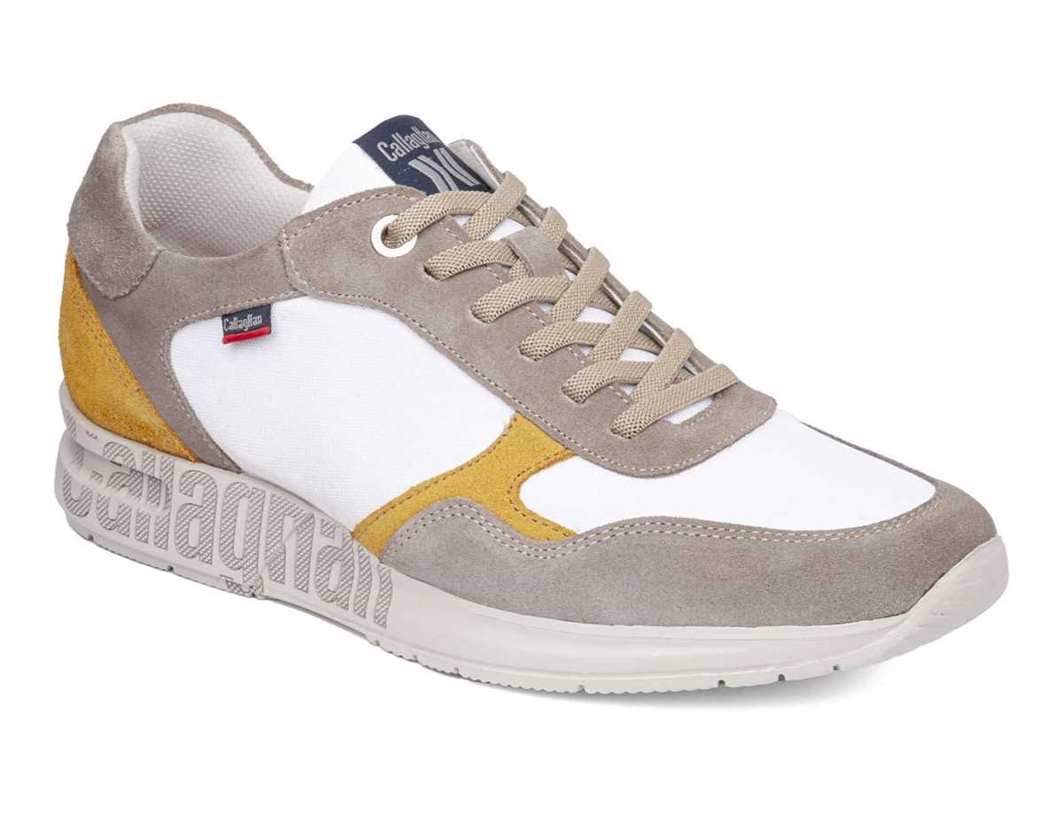 Zapatillas Callaghan 91324 Goliat S.I.Lase Hombre Gris Blancas Amarillo | PGG1853IO