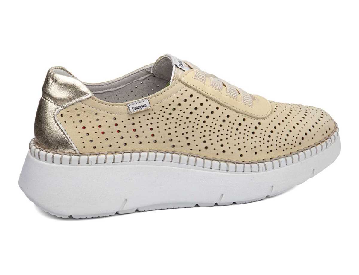 Zapatillas con Plataforma Callaghan 53600 Circular Sra. Mujer Amarillo Beige | DLA8897YR