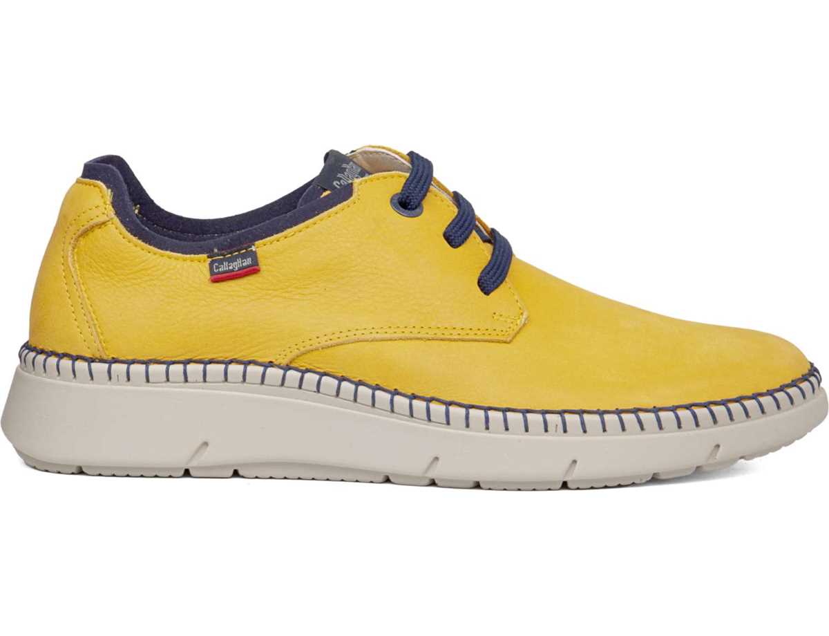 Zapatos con Cordones Callaghan 53500 Circular Hombre Amarillo Azules | UZM4350TZ