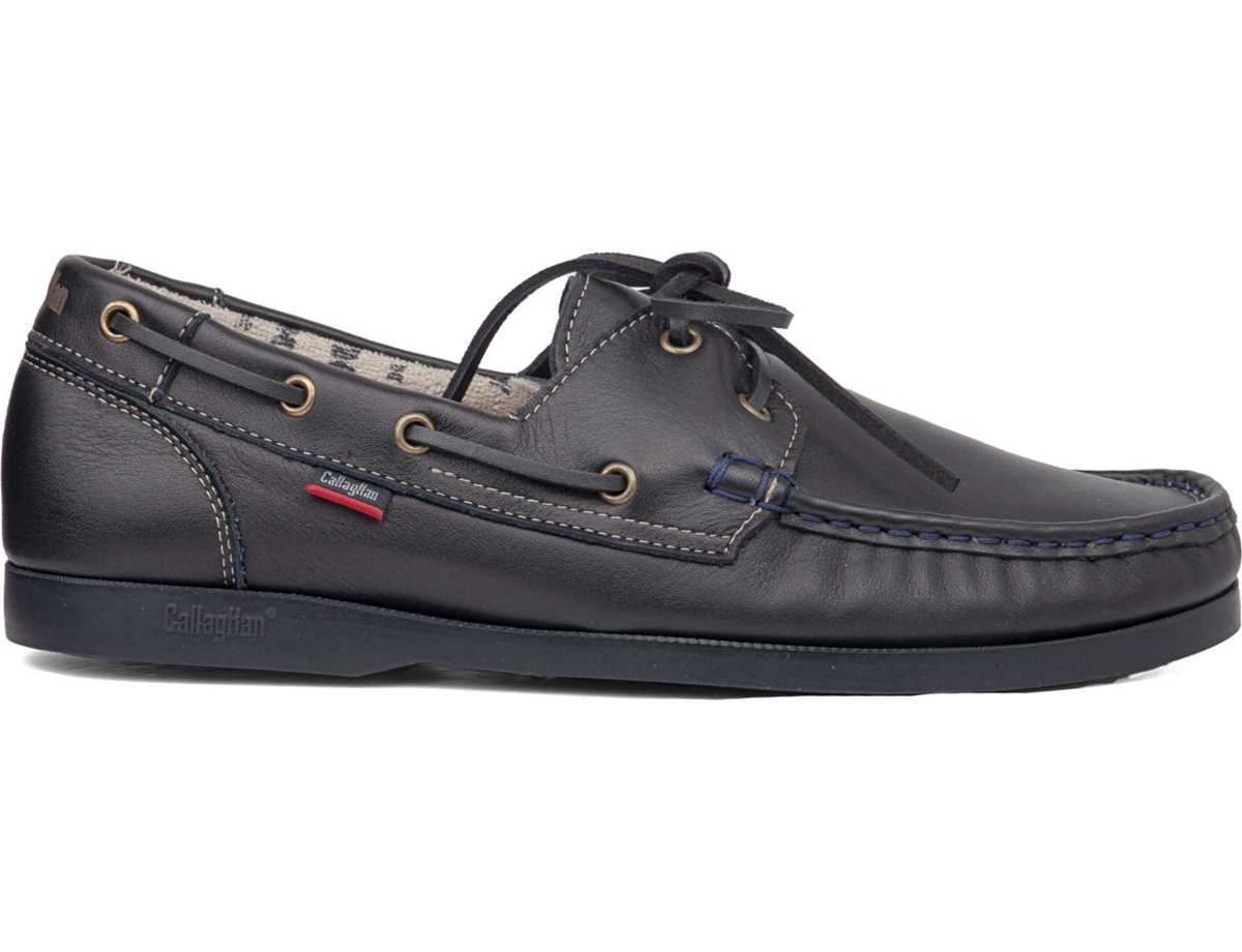 Zapatos del Barco Callaghan 51604 Yate Hombre Negras Azules | CAZ4978AL