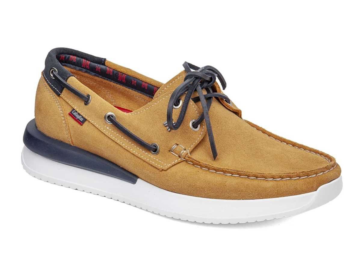 Zapatos del Barco Callaghan 52100 Moses Hombre Amarillo Azules | AFG8278WY